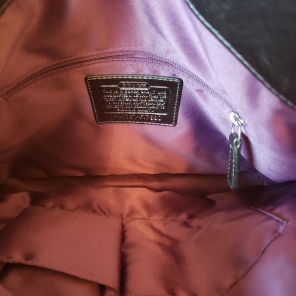 Dark gray blue Coach purse - Picture 3 of 3